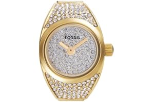 FOSSIL Montre Ring pour Femmes, Mouvement à Quartz à Deux Aiguilles avec Bracelet en Acier Inoxydable