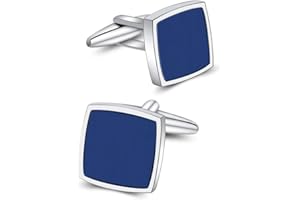 Mr.Van Boutons de Manchette Homme, Mode Classique Platinum Plated pour Hommes Chemise Business Mariage Ou comme Cadeau d'anniversaire…