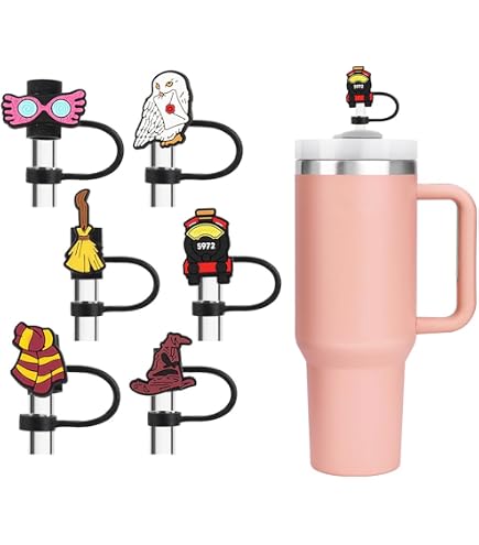 12 Stück Strohhalm-Abdeckungen Für Stanley Cup (30 & 40 Oz) – Staubdicht, Für 10 Mm Strohhalme, Mit Tiermotiven