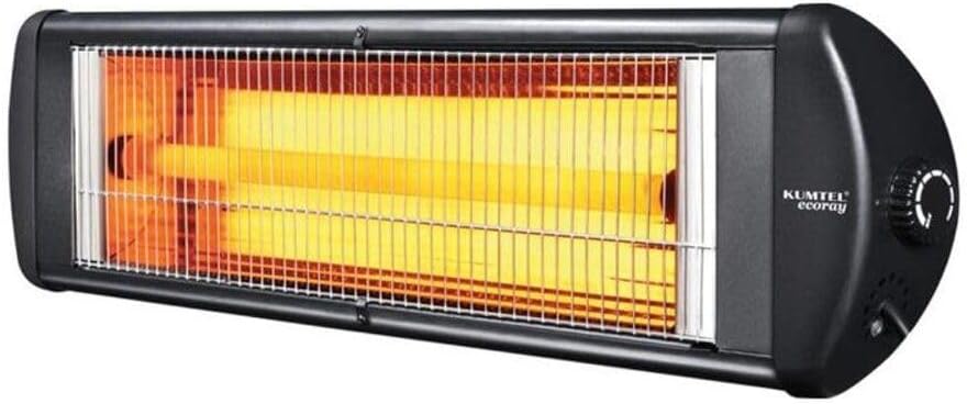 Kumtel Ex 23 Süper Ecoray 2300 Watt İnfrared Isıtıcı Duvar Tipi 2300W Kolay Temizlenir Siyah