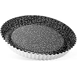 NAMAI Stampo Furbo 28 cm Ø x 4cm H, in Alluminio Robusto, Rivestimento Antiaderente Design Elegante Effetto Pietra MADE IN IT
