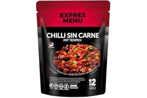 ‎EXPRES MENU EXPRES MENU Chili sin carne mit Tempeh | Veganes mexikanisches Gericht | Fertiggericht | 2 Portionen