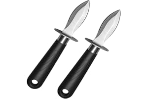 HRASY 2 pièces couteau à éplucher les huîtres couteau à huîtres écailleur ensemble crustacés fruits de mer ouvre Kit outils - C