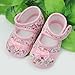 Baby Infant Girls Princess Warm Pink Bowknot Cotton Shoes Soft Bottom (Size 12 for 0-9 months baby)
