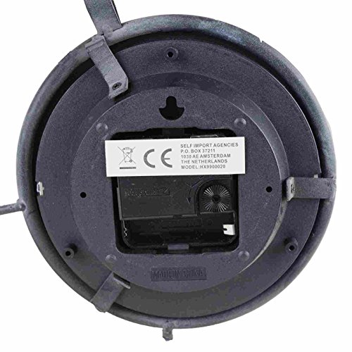 Tischuhr Fahrrad 42cm grau Holzsockel Standuhr Fahrraduhr Kaminuhr shabby Deko - 3