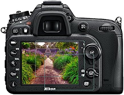 Ktele Tempered Toughened Optical Glass Camera Screen Protector For Nikon D7100/D7200 Digital SLR camera Anti-scratch Anti-burst Super Light Transmittance Digital Picture Frame 2X Sheets Screen Protector Foils With Shoulder Screen Protector