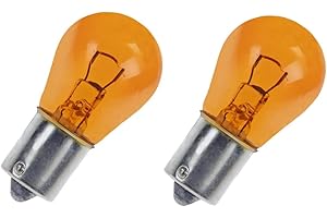 cyclingcolors 2x ampoule 12V 10W BAU15S orange simple filament ergots décalés clignotant voiture moto