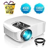 【EXPERIENCIA CON UNA PANTALLA GRANDE】La resolución nativa es 1280 * 800 píxeles y es compatible con 1080p, con una distancia de proyección de 1.5 a 5.6 m puede alcanzar a una pantalla de 44 a 200 pulgadas. La mejor distancia de visualización es 2.5m y el mejor tamaño de proyección es 98 pulgadas.