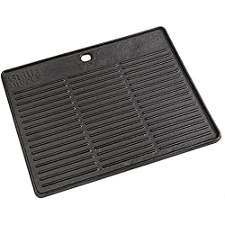 GRILL & MORE Essentials, 2 en 1 Plaque de Grille en Fonte, Plaque réversible en Fonte