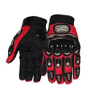 Probiker Motorcycle Riding Gloves (Red, X-Large)