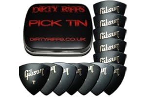 12 x Gibson Wedge kostki gitarowe w poręcznej puszce - 4 z każdego rozmiaru