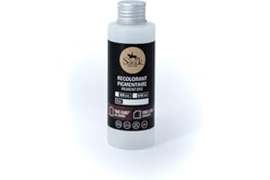 SOFOLK DEPUIS 1989 Sofolk - Pintura Cuero/Polipiel - Recoloración para cuero dañado, rayado, arañado, descolorido - Volante de coche, asiento de coche, sofá, zapatos - 125ml - RAL 1001