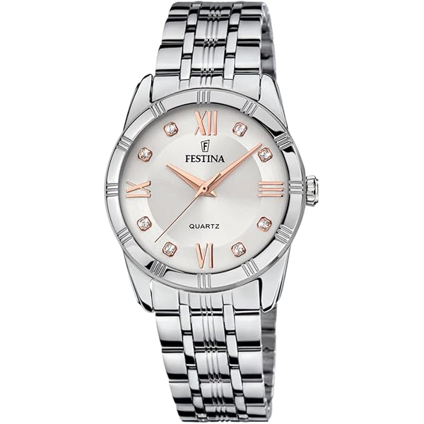 Orologio Da Donna Festina F20509/2 - Analogico Al Quarzo, Cassa Acciaio Inox 31 Mm, Bracciale In Acciaio, Quadrante Bianco