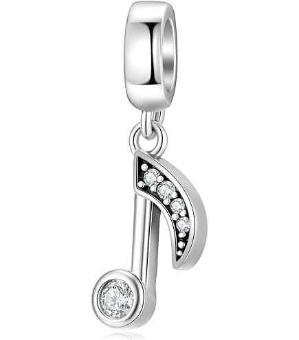 Ciondolo musicale in argento sterling ottavo nota .925 x 1 ciondoli Musician Not