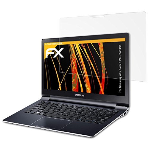 atFoliXScreen Protector compatible with Samsung Ativ Book 9 Plus 940X3G Screen Protection Film, anti-reflective and shock-absorbing FX Protector Film (2X)