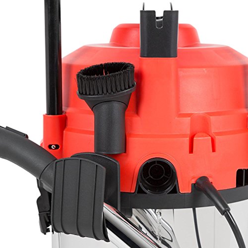 Waldbeck Cyclone • Nass-Trockensauger • Industriesauger • 3-in-1 Sauger • 1200 Watt • IPX4 Schutzklasse • 25 Liter Wassertank • integrierte Steckdose • umfangreiches Zubehör • Blasfunktion •rot - 5