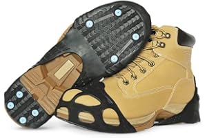 Due North All Purpose Industrial Traction Aids, Anti Slip Winter Boot Snow Shoe Grips, Ice Grippers – Rubber Overshoe Cleats with Tungsten Carbide Spikes, Extra Large, APINDUSTRIAL-XL V3550370-XL
