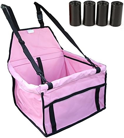 Car Cover, Waterproof Dog Carrier, Car Seat, Dog Basket, 40 x 30 x 25 cm, Adjustable Harness Straps, Safe Transport for Cats, Dogs, Rear and Front Bench