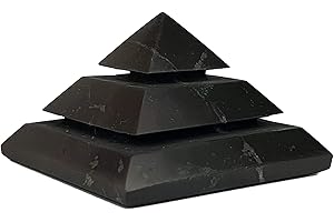 VALMONI SPORT Piramide Sakkara 5cm Piedra Shungit Pulida Reiki Shungita Neutraliza Campos Electromagnéticos Shungite