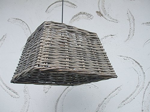 Quadratischer Lampenschirm für Hängeleuchte, Weide, Geflecht