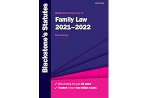 Blackstone's Statutes on Family Law 2021-2022 (Blackstone's Statute Series)