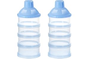 Bambebe Porzionatore per Latte in Polvere, 2 pz Dosalatte di Latte per Neonati, Latte Box In Polvere, 4 Strati Portatile Bambino Food Scatola in Polvere per Viaggi e Attività all'aperto