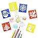 Produktbild Malschablonen für Kinder, Schablonen-Set, 6 Stück (36 Stück) Zeichnungsschablone für Kinder, Studenten, Basteln, waschbar, kreatives Zeichnungs-Werkzeug, Geschenk, Tier-Obst, zufällige Farbmuster