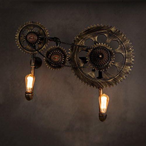 Edge To wall lamp Industrial Wind Aisle Decoration Backdrop Bar Net Coffee Restaurant Chain Gear Water Pipe Iron Wall Lamp