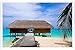 Produktbild Metall Poster Blechschilderplatte Blechschild Plakat Hut Bungalow Resort Thailand Rest Sand Beach Palm Trees 51998 Retro Weinlese Kunstdrucke by hamgaacaan (20x30cm)