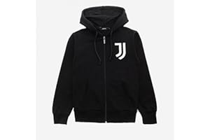 JUVENTUS Felpa Nera Bambino - 4 a 8 Anni - Cappuccio Logo Bianco Stampato Stagione 2020/21-100% Originale - 100% Prodotto Ufficiale - Scegli la Taglia