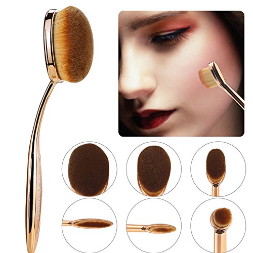 Nexgadget Make Up soft Pinsel Set 10 Stück Kosmetik Pinsel extra weiche und dichte Fasern Premium Schminkbürsten Face Powder Abdeckstift Foundation Creme Eyeliner Lip Rouge Bürste Kosmetik Oval Curve Bürsten-Satz - 4