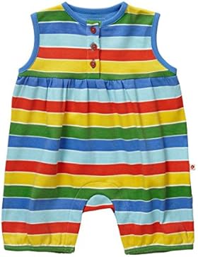 Piccalilly Bio-Baumwolle Vielfarbig Baby Jungen Baby Mädchen Baby Unisex Regenbogen Gestreifde Shortie Strampler