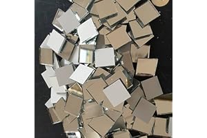 Set med 100 st hantverksglas, mosaikplattor i äkta glas, 2 x 2 cm