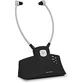 TechniSat STEREOMAN ISI 3 - kabelloser Stereo-Funkkopfhörer für Fernseher und Musikanlagen mit Dockingstation, schwarz