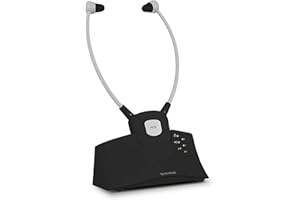 TechniSat STEREOMAN ISI 3 - kabelloser Stereo-Funkkopfhörer für Fernseher und Musikanlagen mit Dockingstation, schwarz