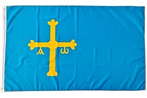 PANDIUI23 Bandera de Asturias, bandera colores Asturias, bandera 150cm x 90cm, bandera Asturias