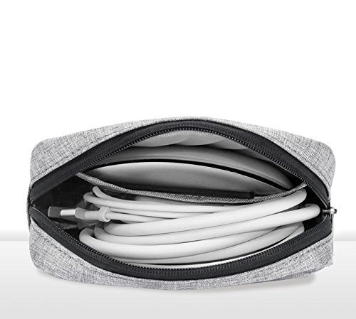 Jukkarri® Elektronikzubehör-Reisekasten für Energy-Banks, USB Drive Shuttle, Kabel Zubehör Tasche Organizer Power Bank Fall, Electronics Zubehör Travel Gear Organisieren Fall, Kabel Management Festplatte Tasche - 3
