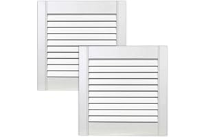 ‎BEN+CAMILLA.COM ben+camilla.com 2-er Pack/Zwei Stück Lamellentüren 395 x 394 x 21 mm weiß seidenmatt mit offenen Lamellen Kiefernholz für Regale, Schränke, Möbel - EINBAUFERTIG grundiert & lackiert