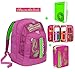 Produktbild Rucksack Schule New Advanced Seven 2018 + Federmäppchen 3 Reißverschluss + Tagebuch diventone Seven – Rucksack Colorful Girl – Pink Grün – 30 lt – Einsätze