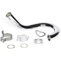 Chrome Plated Exhaust Pipe With Clamp For Simson S50, S51, S70 Enduro - 28mm Diameter