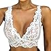 Produktbild TWISFER Büstenhalter, Frauen Verlockend Spitze Unterwäsche Blumen bloßer Spitze Nahtloser Bralette Schale Büstenhalter(Weiß 2,L)