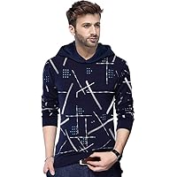 DAGCROS Printed Full Sleeve Hooded T-Shirt for Men's&Boy's