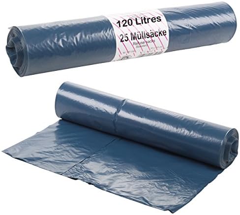 Heavy Duty 120 Litre Refuse Rubbish Bin Liner Sacks (1 Roll - 25 Bags)