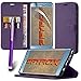 Price comparison product image Spyrox - Huawei Honor 8 Case – 5-IN-1 SUPER PACK – PREMIUM PU Wallet Stand Folio Leather Case Skin Cover + Large Touch Screen Stylus Pen + x3 LCD Film LCD Screen Protector Guards – Various Colours To Choose From (Purple)