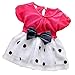 Toddler Baby Girls Princess Party Bubble Sleeve Bowknot Dot Tulle Dress