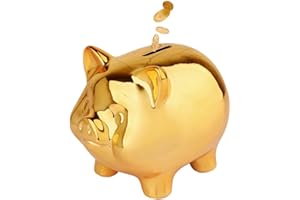 XSQD Sparschwein Glücksschwein, Münze Sparbüchse, Luxus Kleinschwein Spardose, Keramisch, Pig Money Coin Bank für Mädchen Jungen Kinder Adult, für Hochzeit, Weihnachten, Halloween, Geburtstagsgeschenke