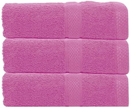 Set Of 3 Luxury Jumbo Large Size Egyptian Cotton Beach Bath Sheet Towels Bale Set Bathroom Towel Gift 86 x 145cm (Pink (Blush))