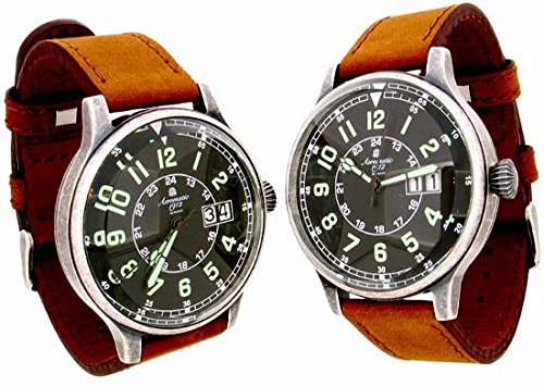 Military Big-Date Flieger Beobachter Uhr von Aeromatic 1912 - Modell A1254B