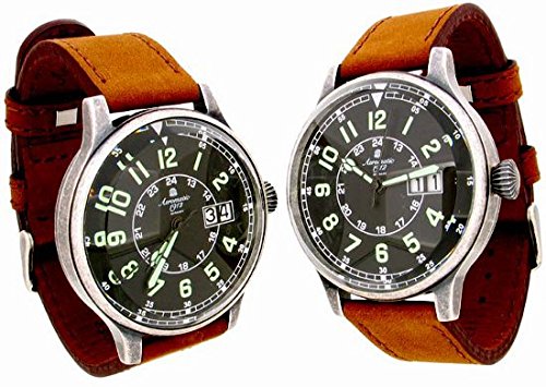 Aeromatic 1912 A1254B Aeromatic A1254B - Reloj , correa de cuero color marrón