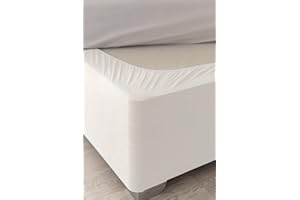 BELLEDORM Boxspring-Bezug – Verwandeln Sie Ihr Bett mit diesem vollelastischen Bettvolant aus Wildlederimitat und Stretch, 4 Seiten (Weiß, Queen/Queen XL)